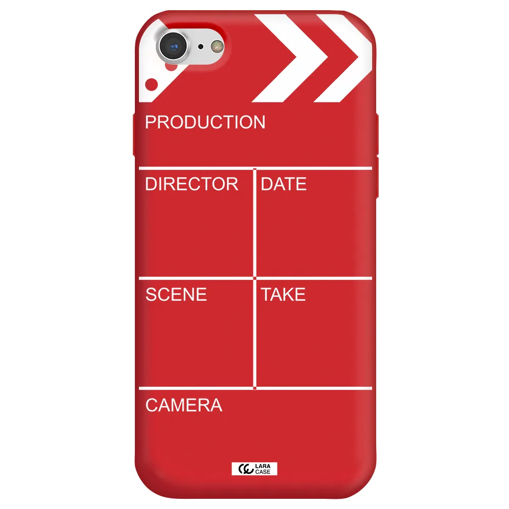 Clapperboard Apple iPhone 7 Silicone Imperial Red Case