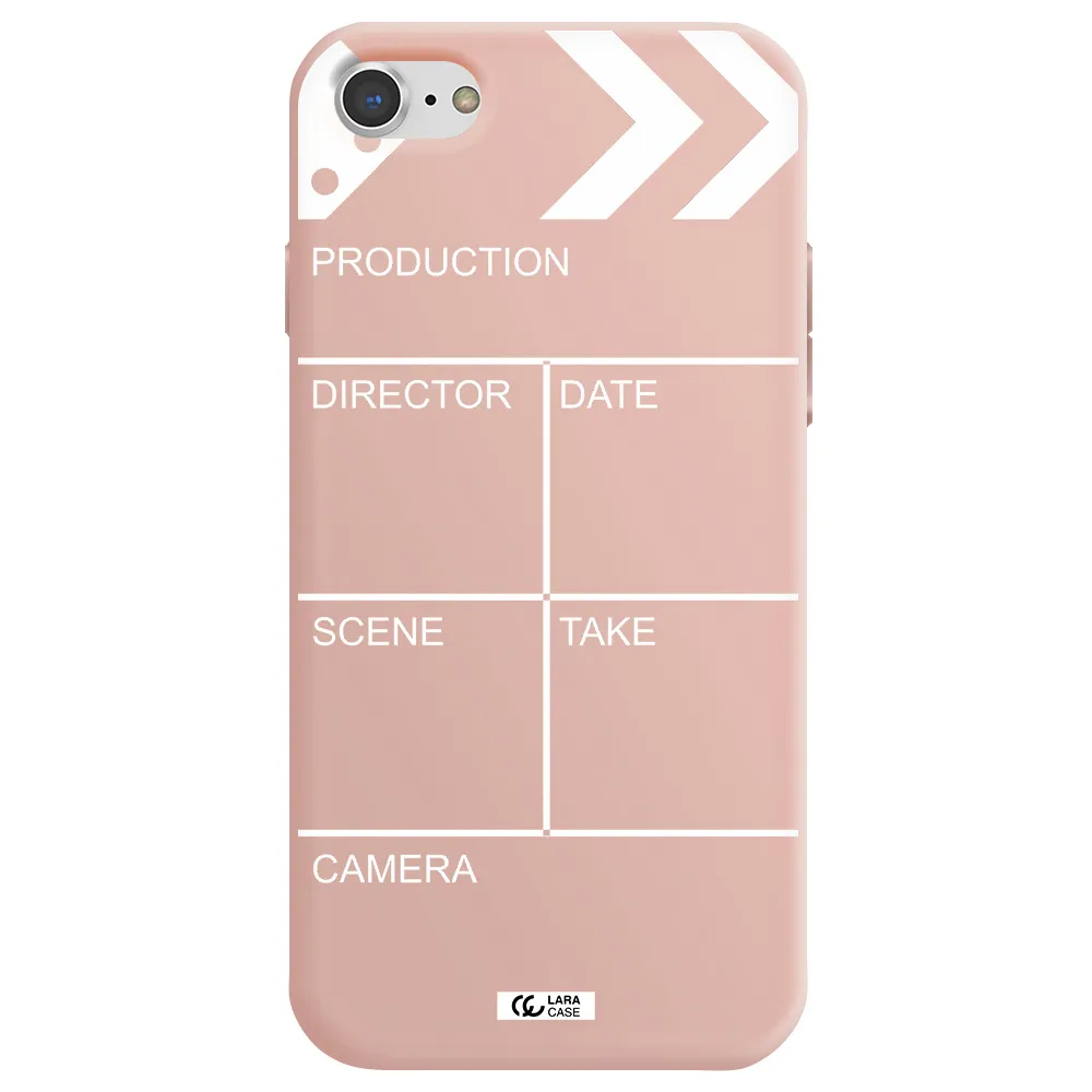 Clapperboard Apple iPhone 7 Silicone pastel pink Case