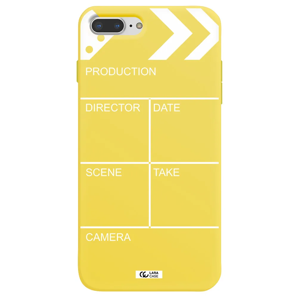 Clapperboard Apple iPhone 8 plus Silicone canary yellow Case