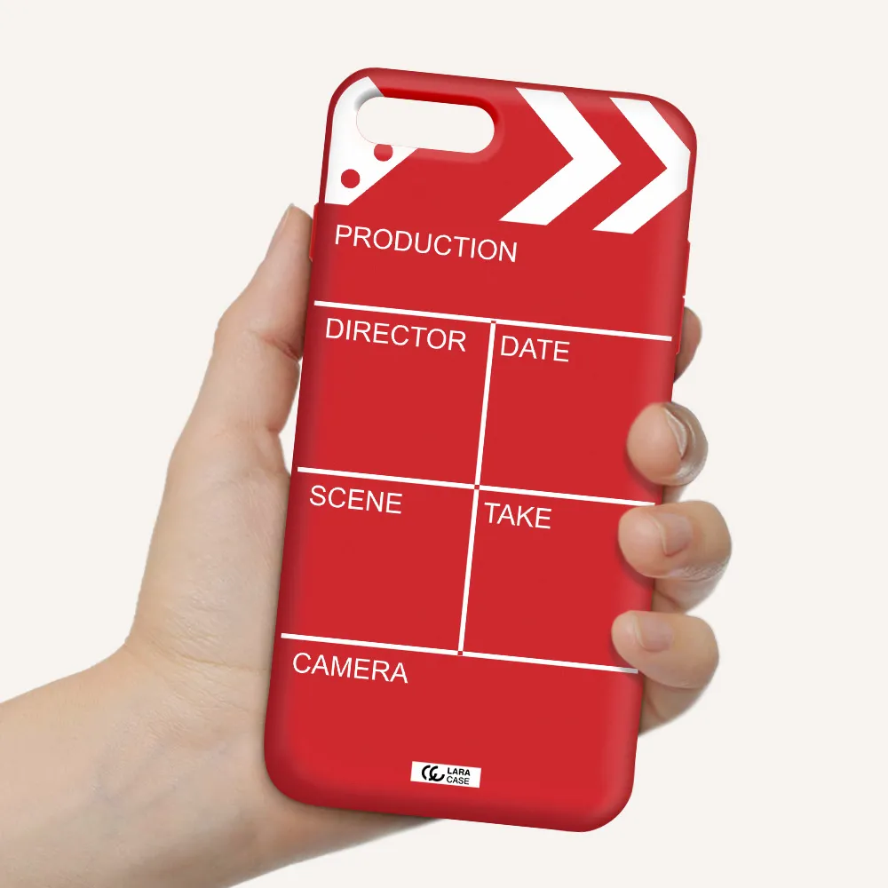 Clapperboard Apple iPhone 8 plus Silicone Imperial Red Case