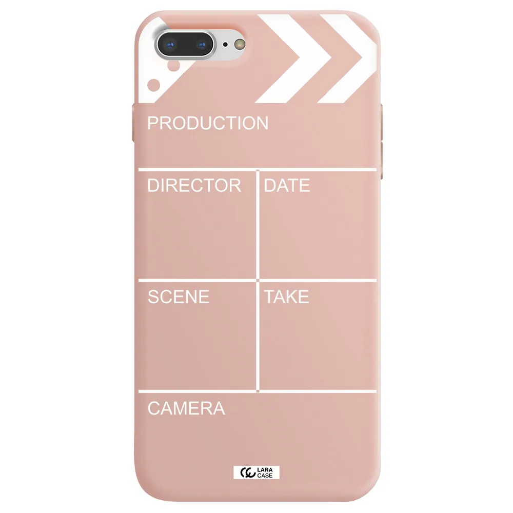 Clapperboard Apple iPhone 8 plus Silicone pastel pink Case
