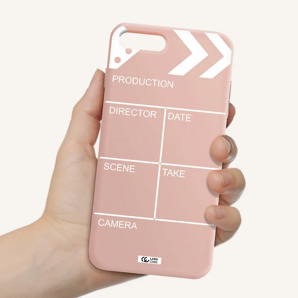 Clapperboard Apple iPhone 8 plus Silicone pastel pink Case