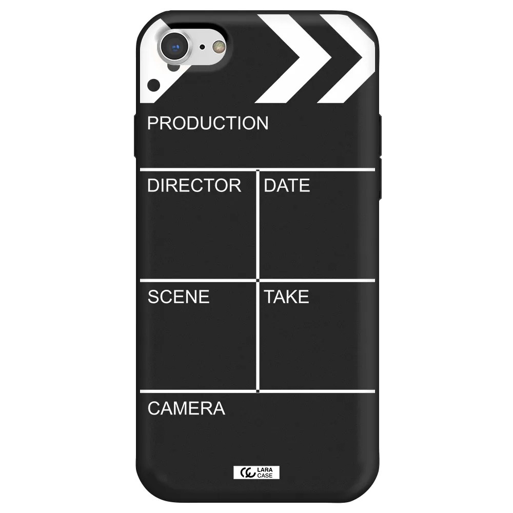 Clapperboard Apple iPhone 8 Silicone black Case