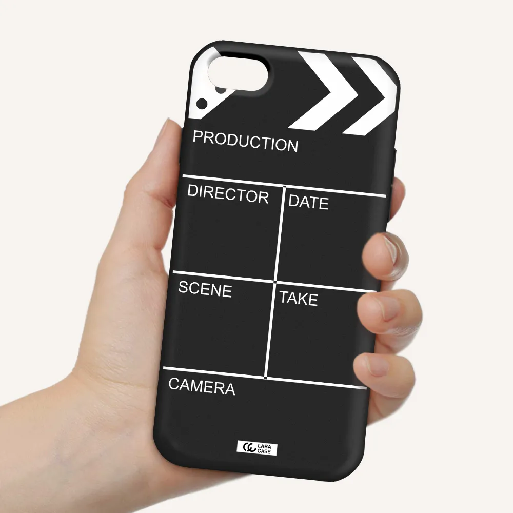 Clapperboard Apple iPhone 8 Silicone black Case