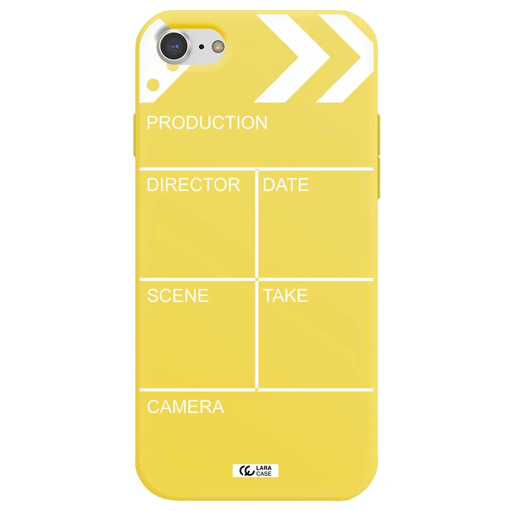 Clapperboard Apple iPhone 8 Silicone canary yellow Case