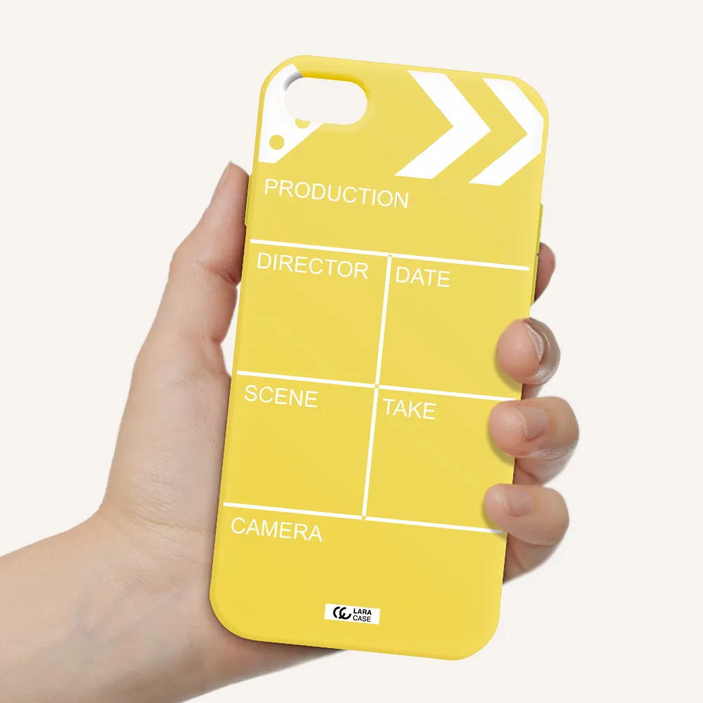 Clapperboard Apple iPhone 8 Silicone canary yellow Case