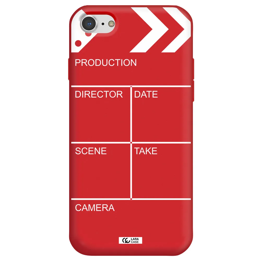 Clapperboard Apple iPhone 8 Silicone Imperial Red Case