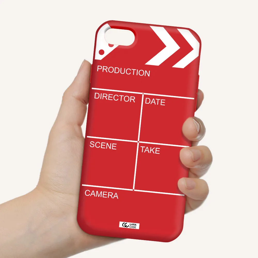 Clapperboard Apple iPhone 8 Silicone Imperial Red Case