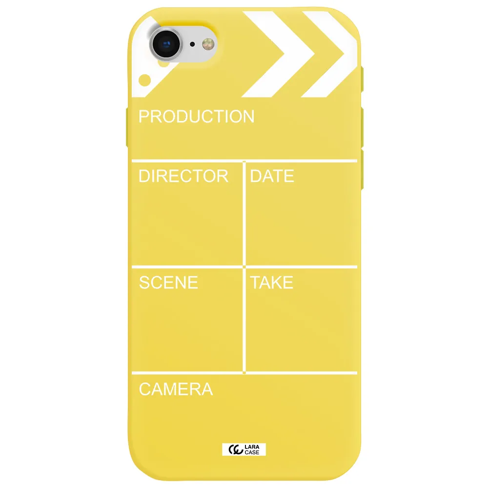 Clapperboard Apple iPhone se 2020 Silicone canary yellow Case
