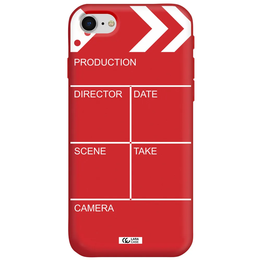 Clapperboard Apple iPhone se 2020 Silicone Imperial Red Case