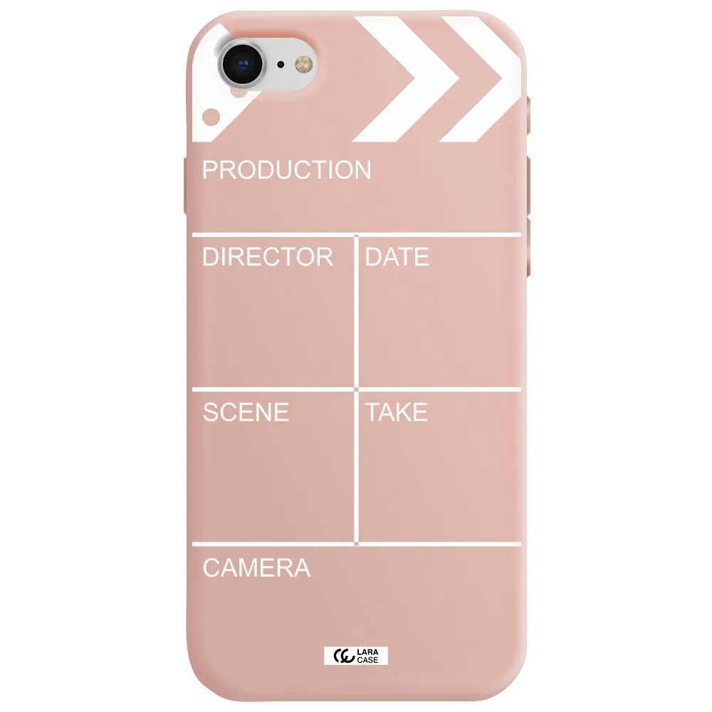 Clapperboard Apple iPhone se 2020 Silicone pastel pink Case
