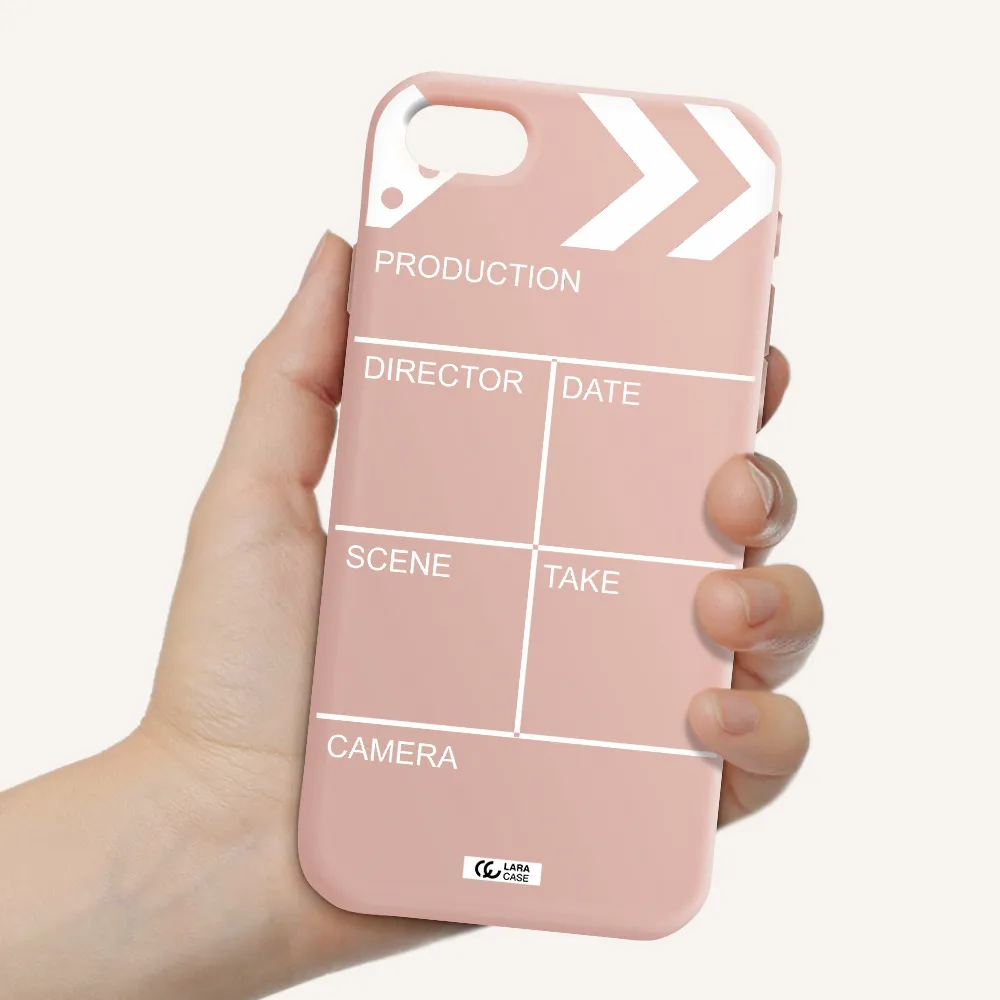 Clapperboard Apple iPhone se 2020 Silicone pastel pink Case