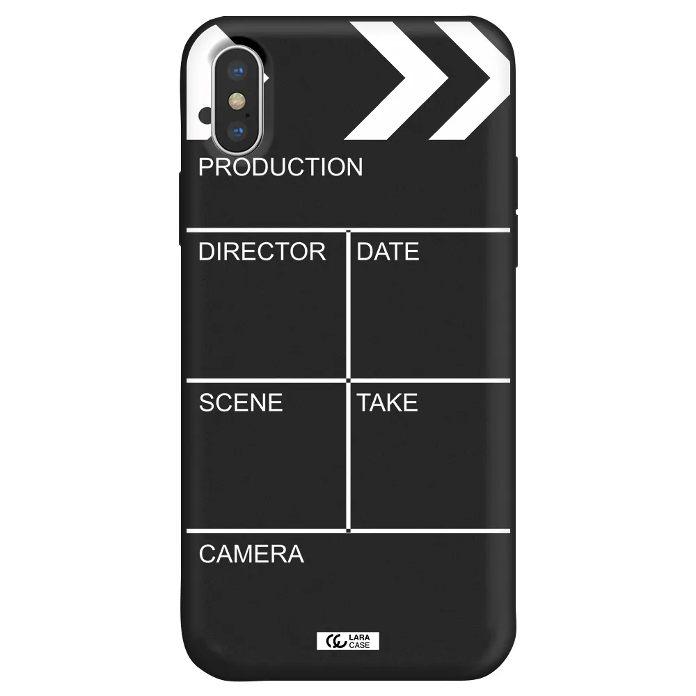 Clapperboard Apple iPhone X Silicone black Case