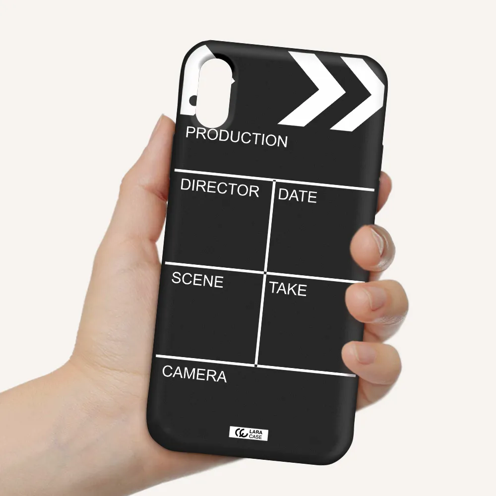 Clapperboard Apple iPhone X Silicone black Case