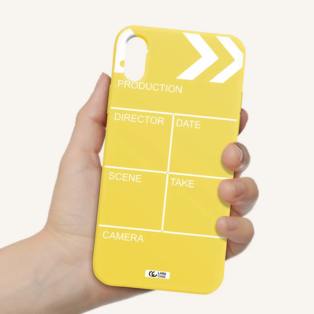 Clapperboard Apple iPhone X Silicone canary yellow Case