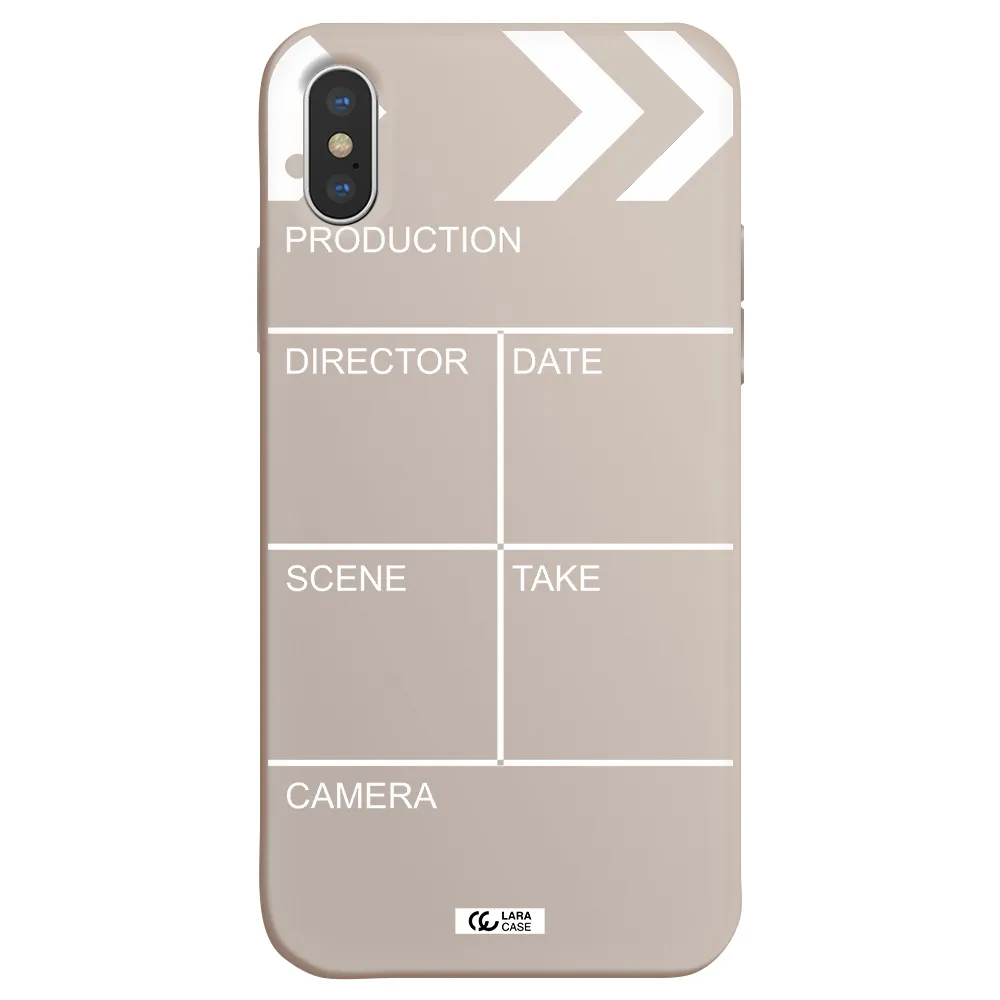 Clapperboard Apple iPhone X Silicone Stone Case