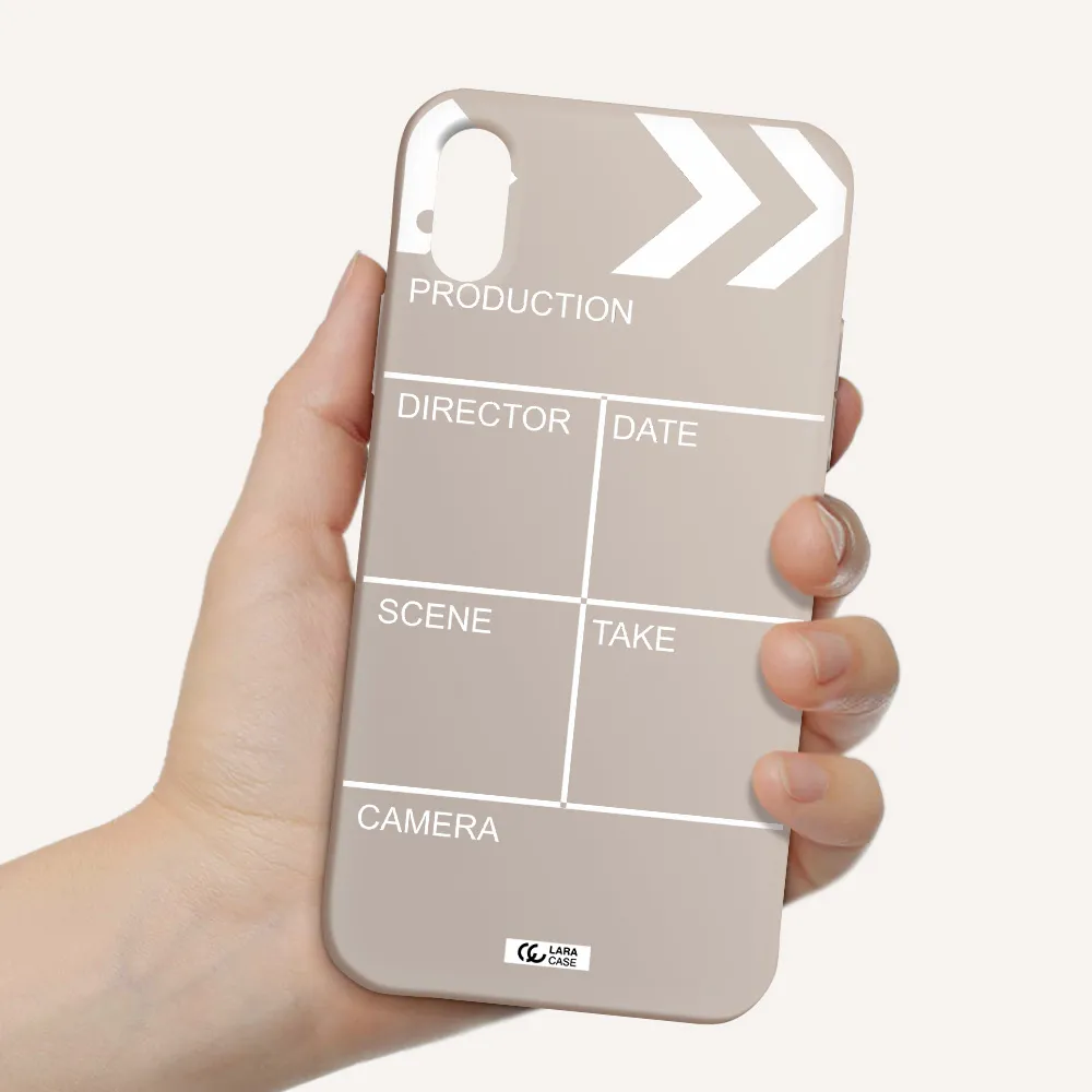 Clapperboard Apple iPhone X Silicone Stone Case
