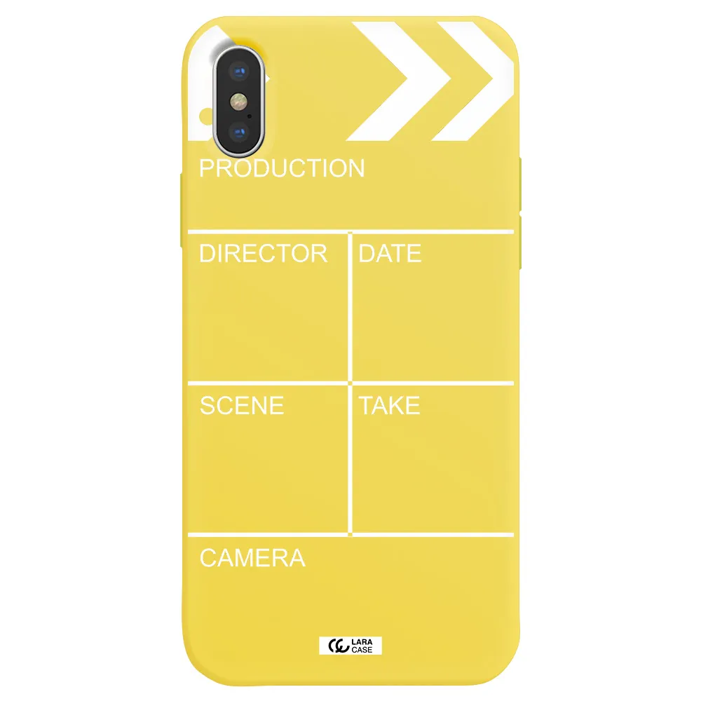 Clapperboard Apple iPhone XS Silicone canary yellow Case