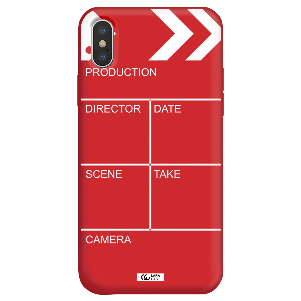Clapperboard Apple iPhone XS Silicone Imperial Red Case