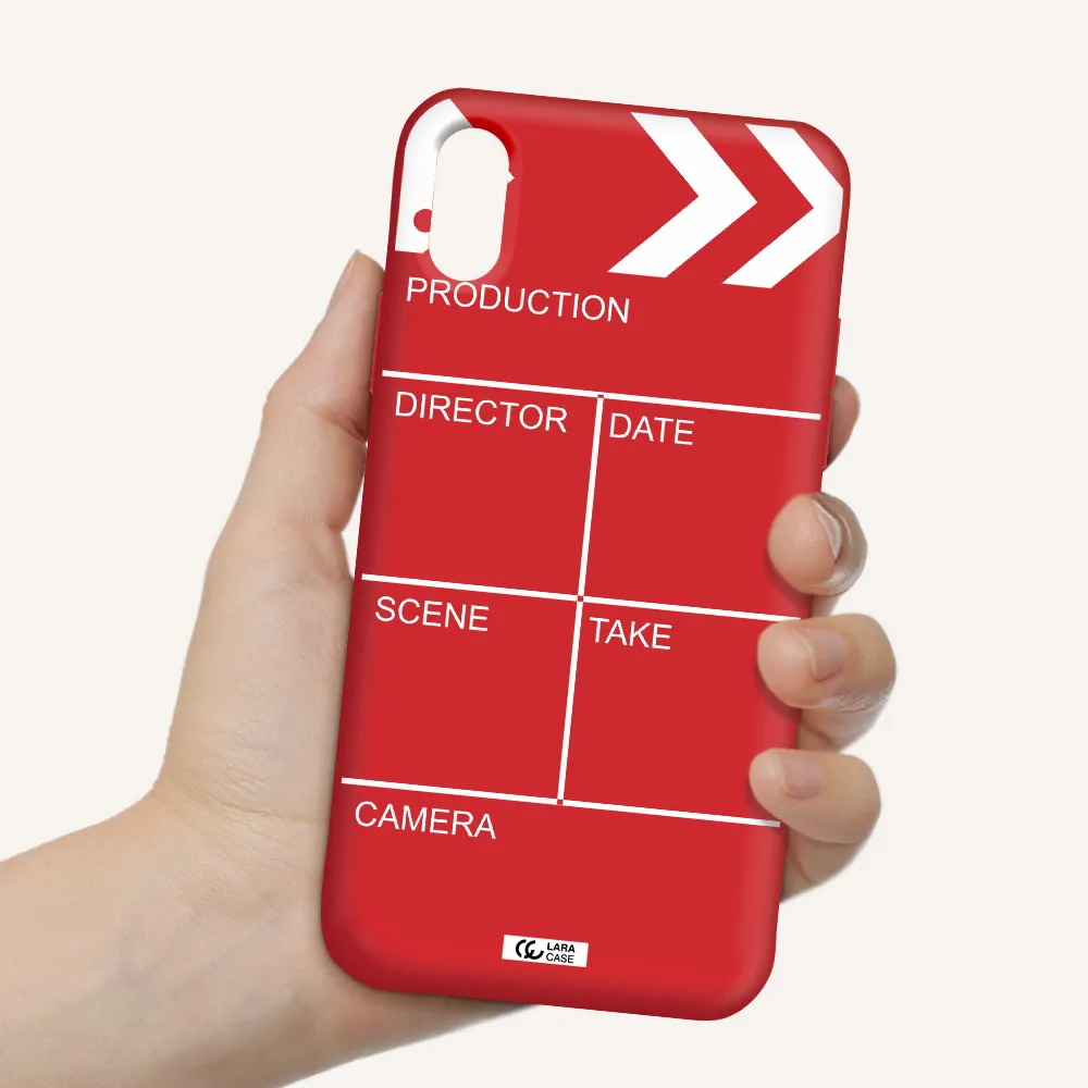 Clapperboard Apple iPhone XS Silicone Imperial Red Case