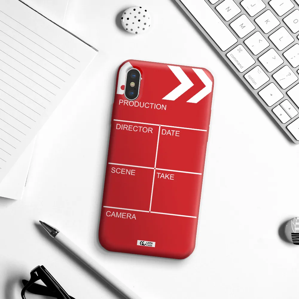 Clapperboard Apple iPhone XS Silicone Imperial Red Case