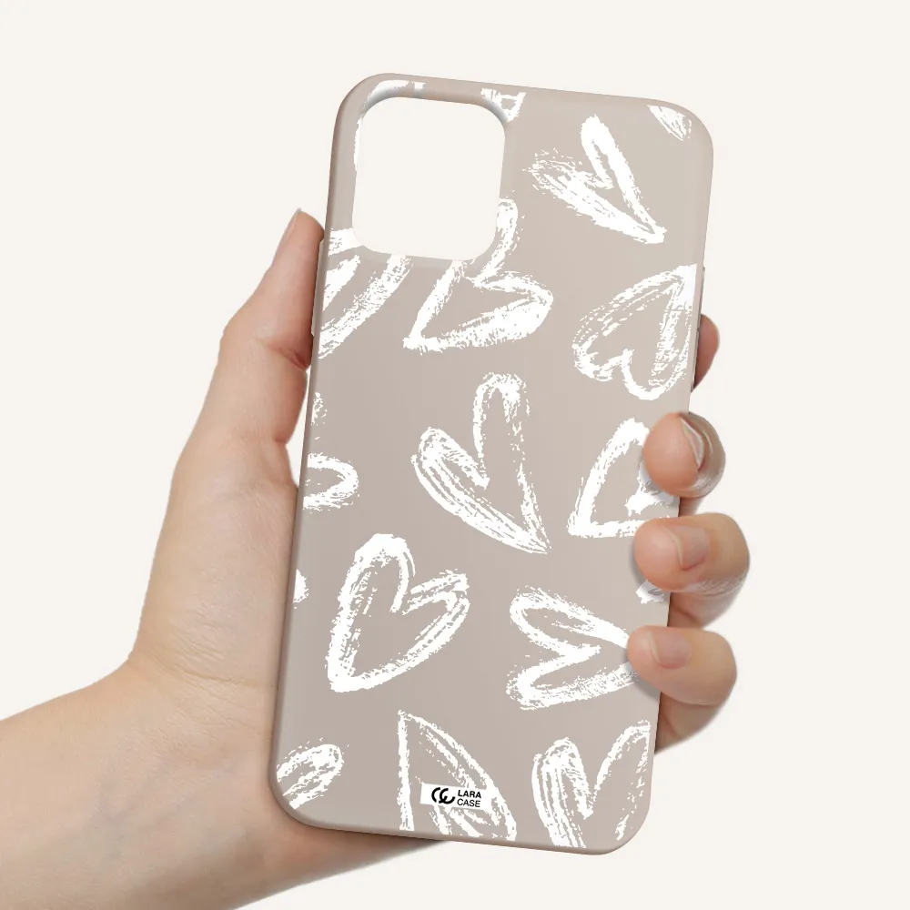 Chalk Hearts Apple iPhone 11 pro max Silicone Stone Case
