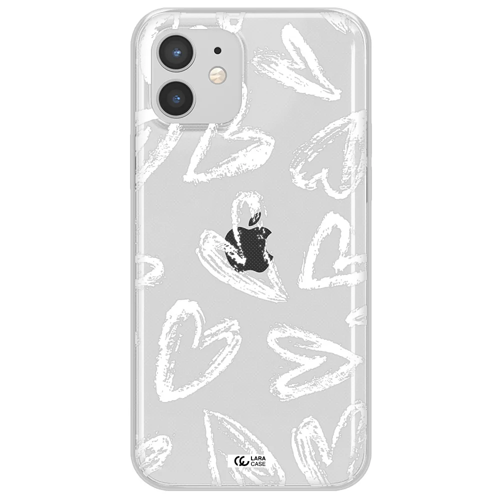 Chalk Hearts Apple iPhone 12 mini Clear TPU Case
