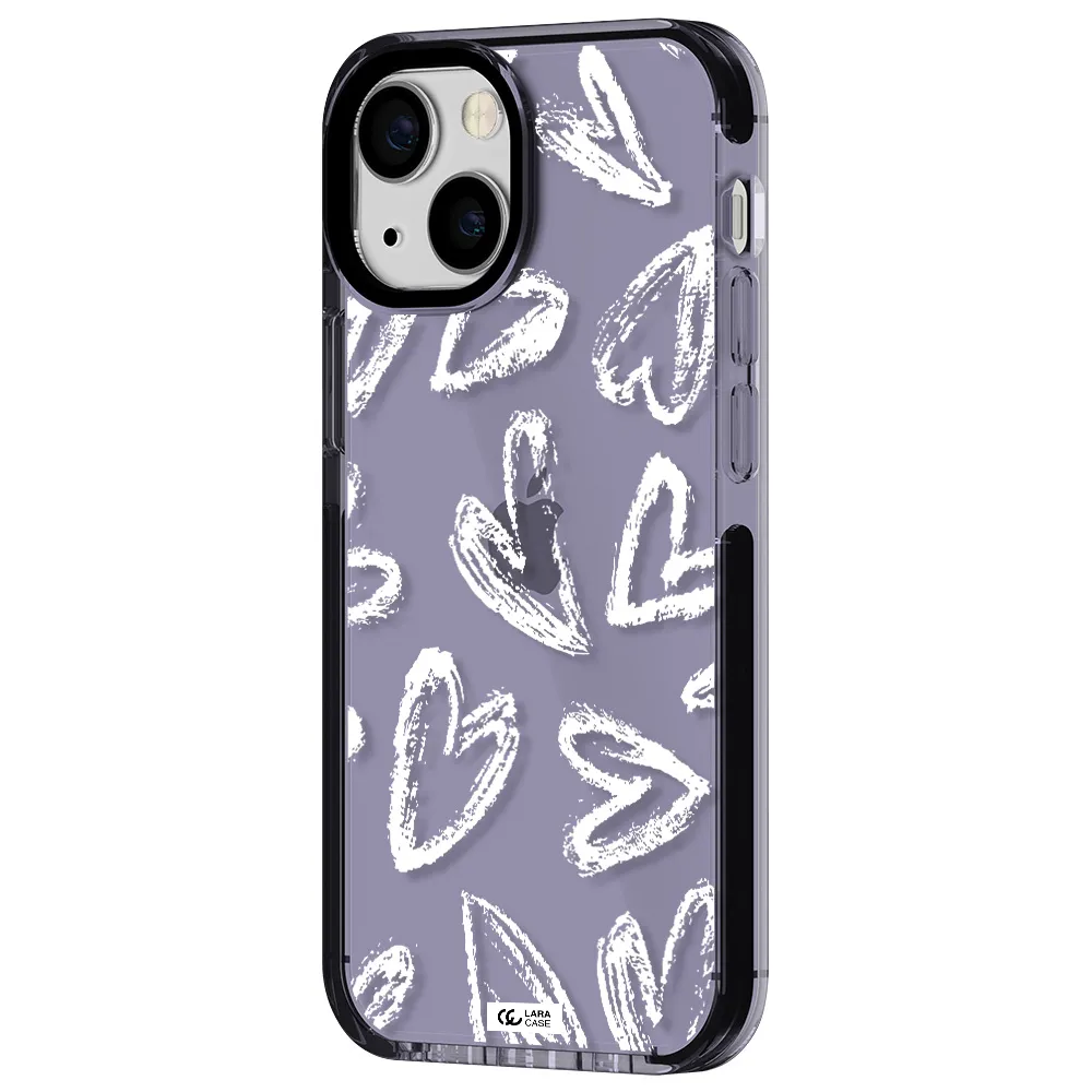 Chalk Hearts Apple iPhone 13 mini impact Lilac Case