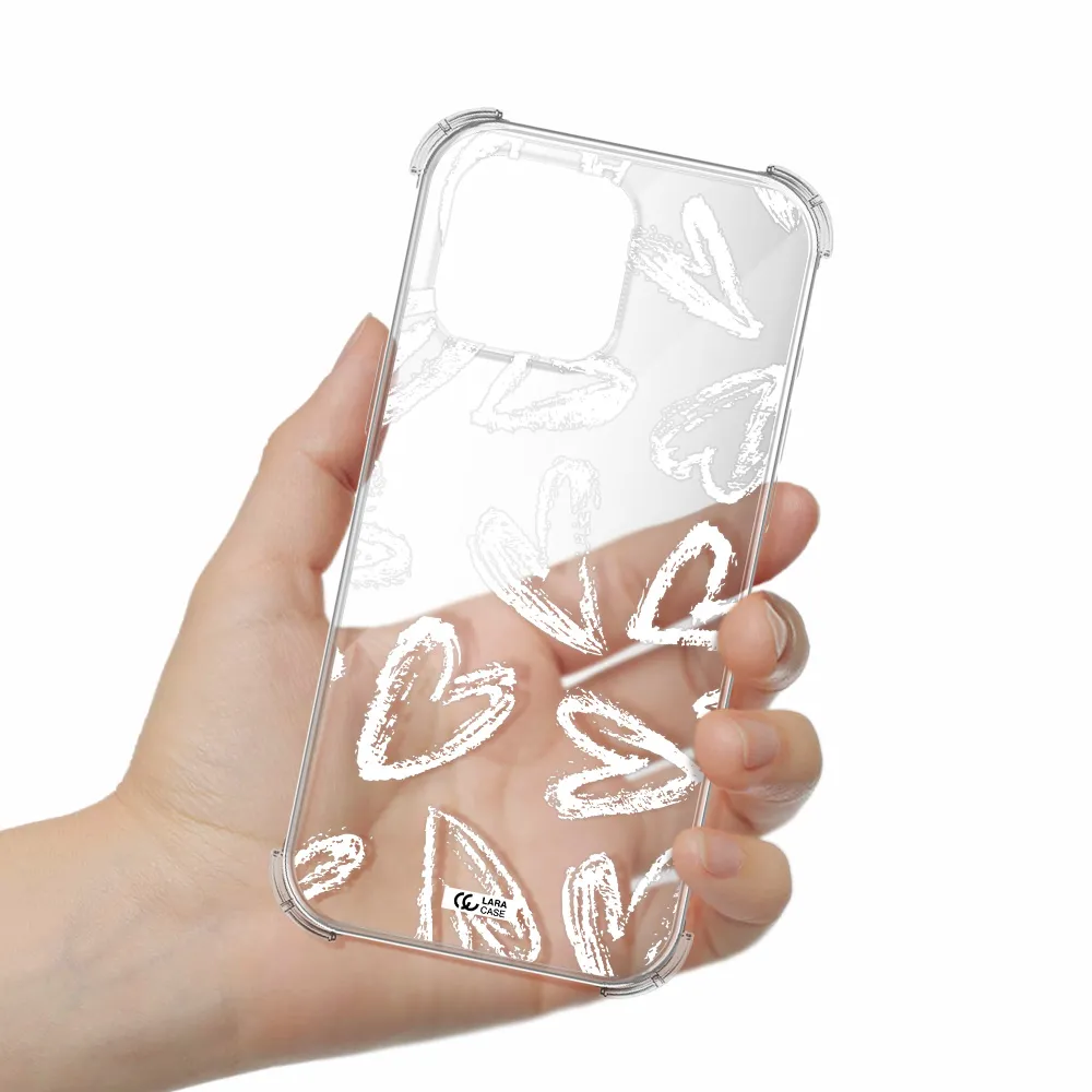 Chalk Hearts Apple Iphone 16 Pro Max Clear Pc Case