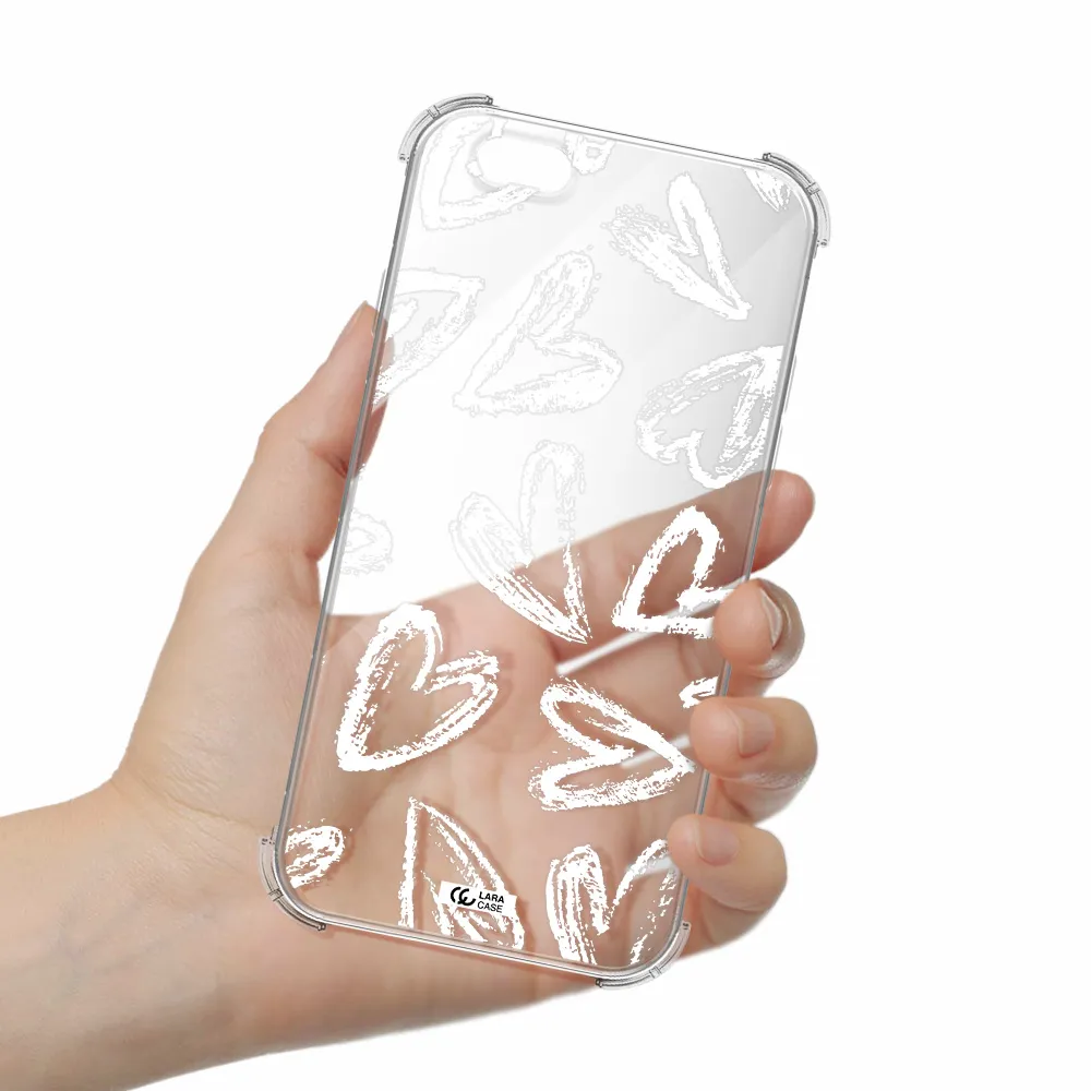 Chalk Hearts Apple iPhone 6 Clear PC Case