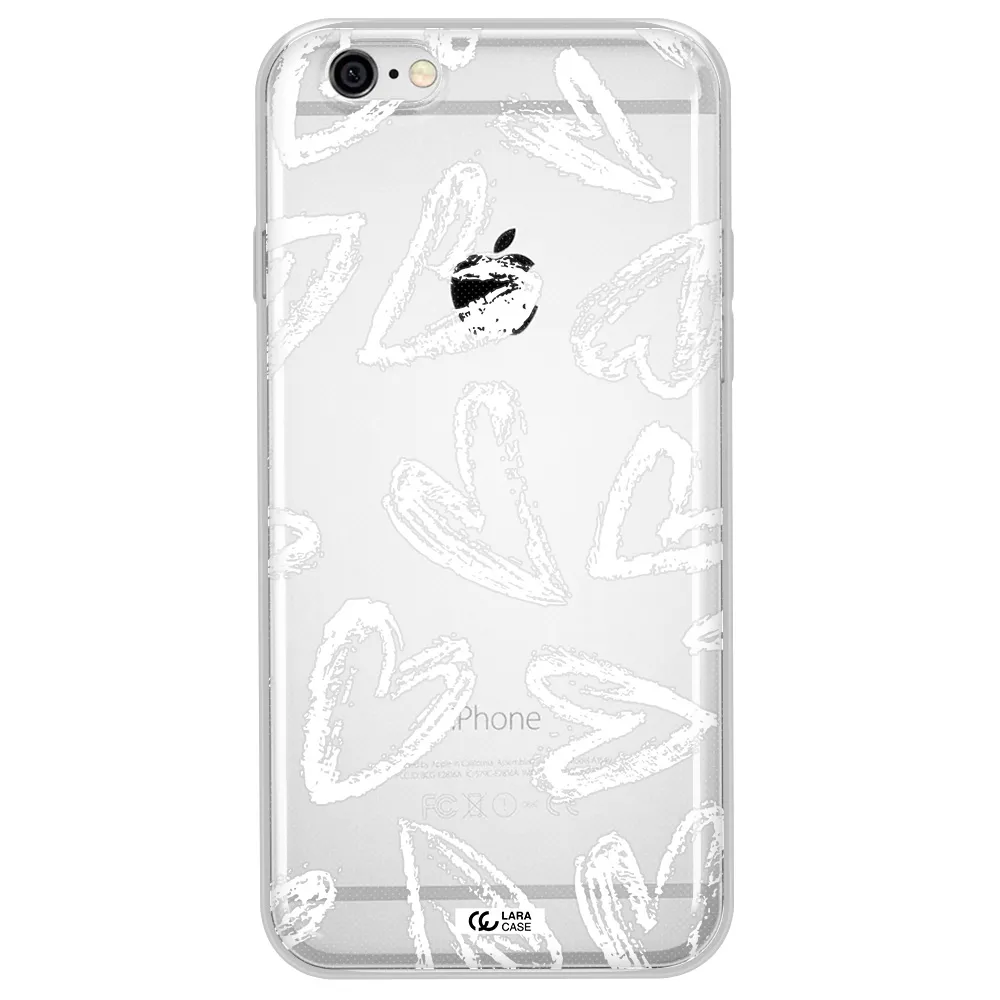 Chalk Hearts Apple iPhone 6 Clear TPU Case