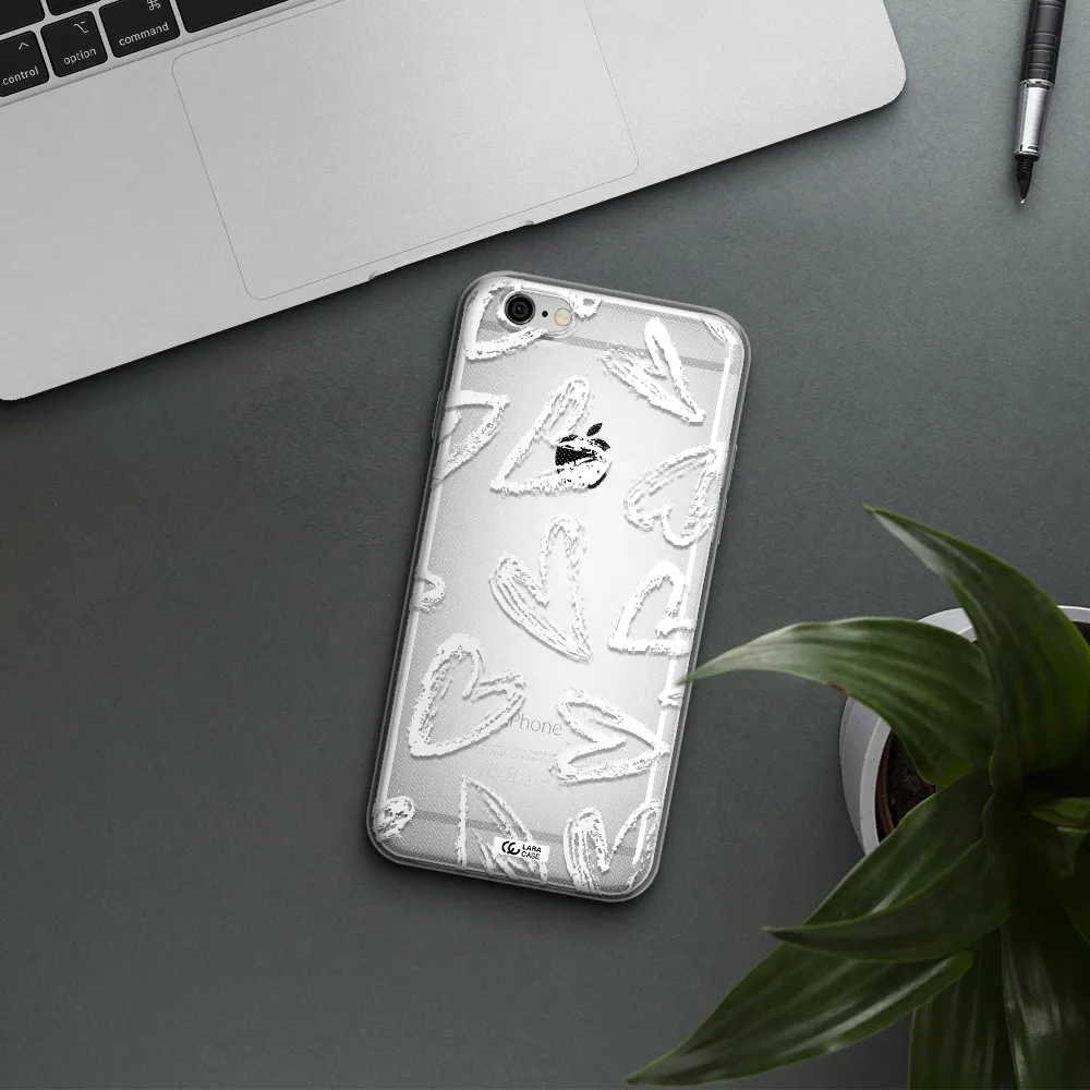 Chalk Hearts Apple iPhone 6 Clear TPU Case