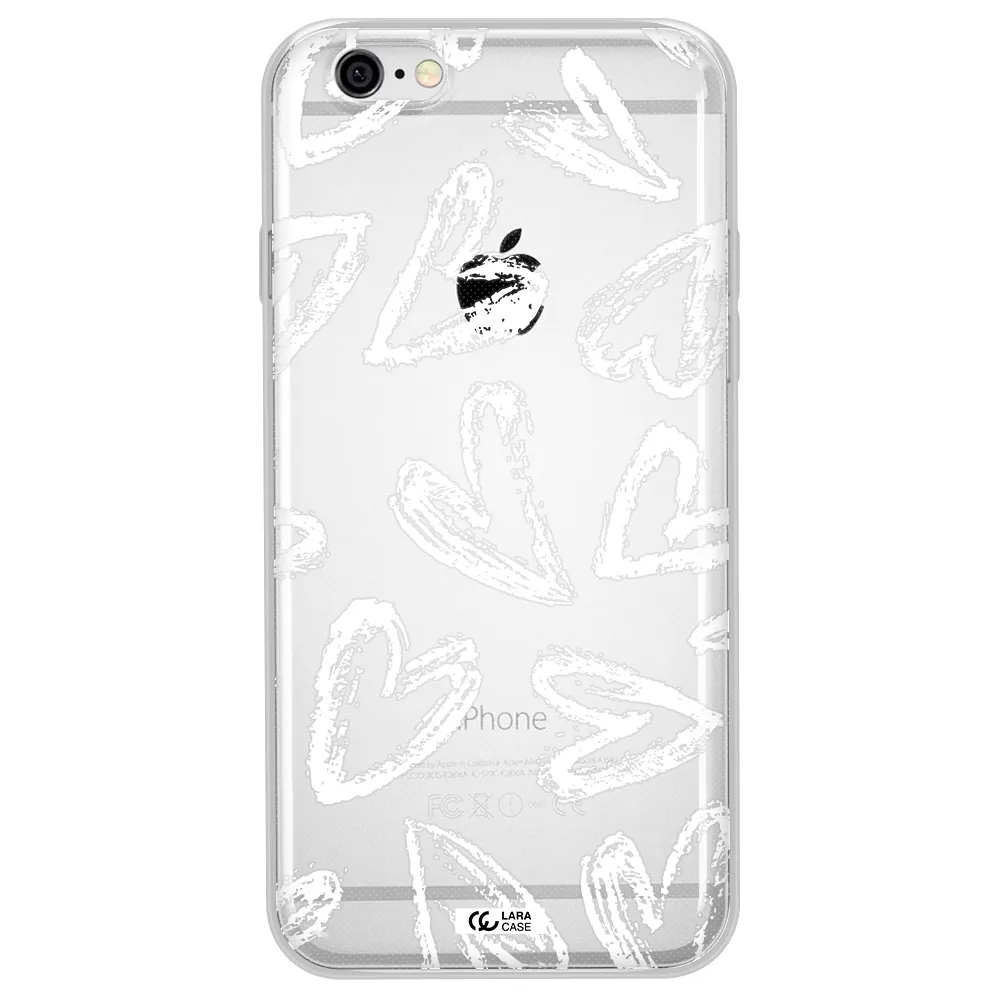 Chalk Hearts Apple iPhone 6 plus Clear TPU Case