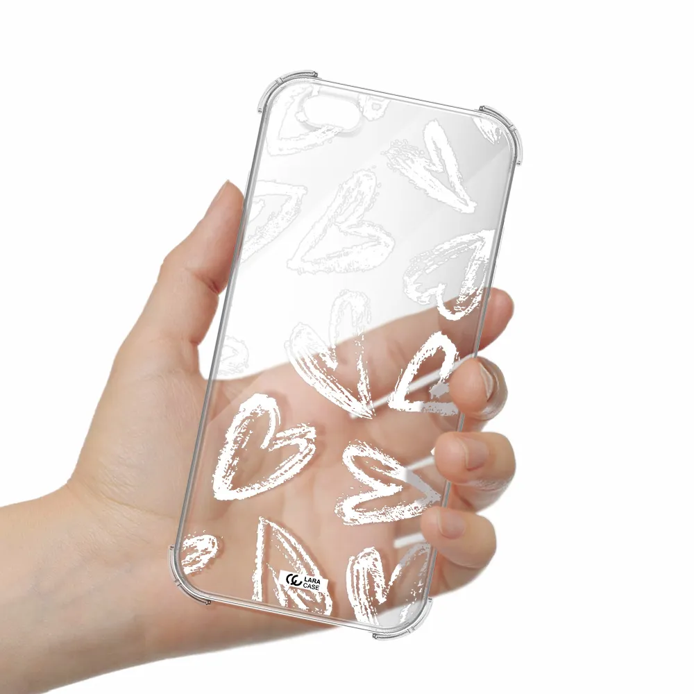 Chalk Hearts Apple iPhone 6 s plus Clear PC Case