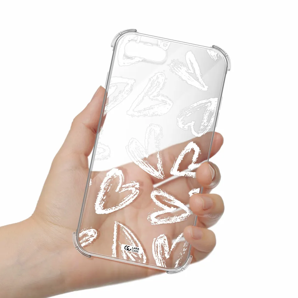 Chalk Hearts Apple iPhone 7 plus Clear PC Case