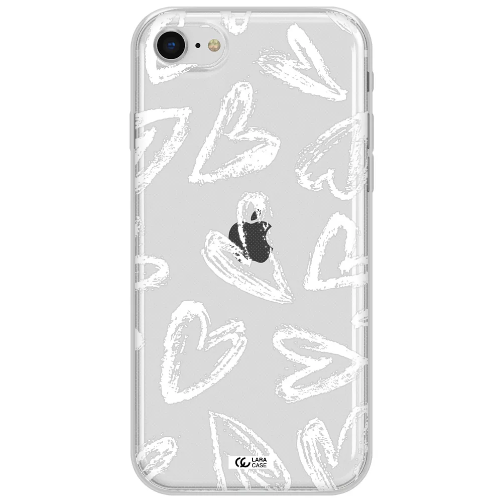 Chalk Hearts Apple Iphone Se 2020 Clear Tpu Case