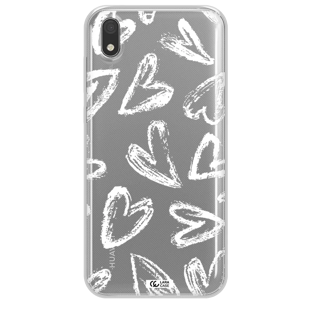 Chalk Hearts Huawei Honor 8S Clear TPU Case