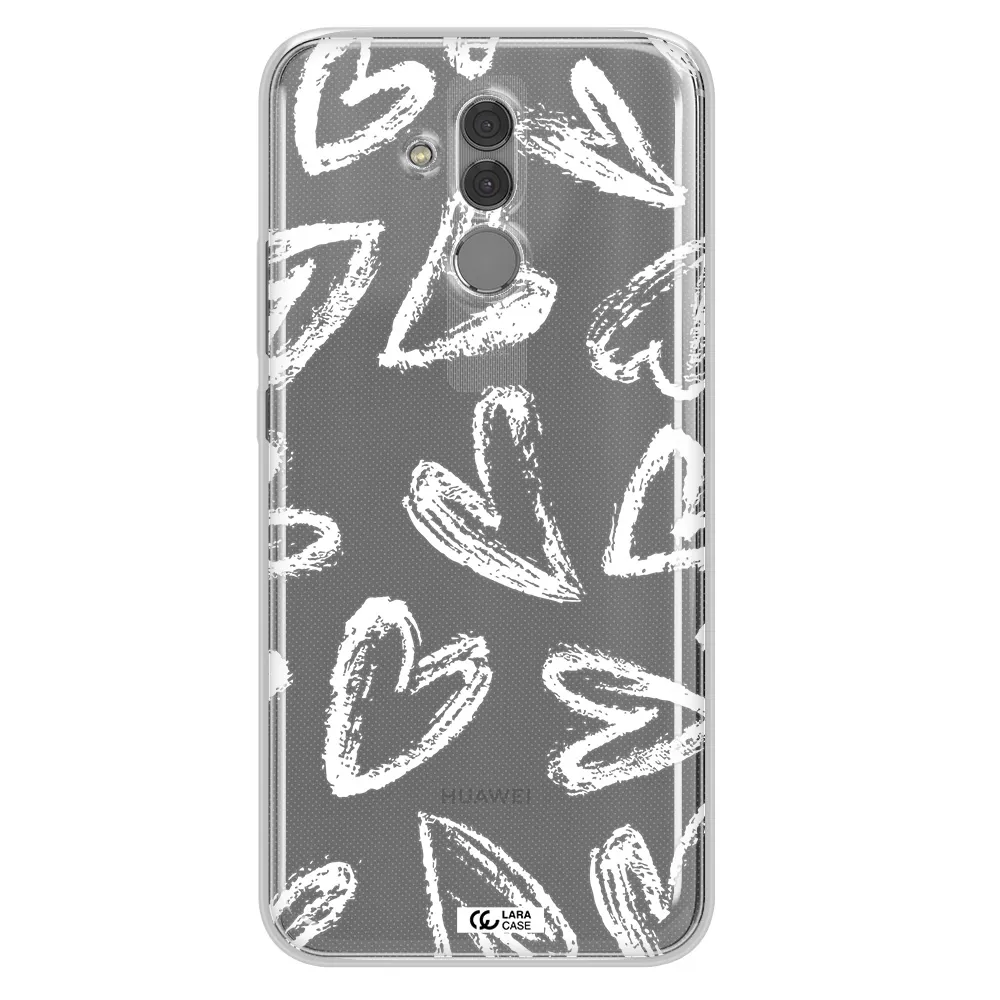 Chalk Hearts Huawei Mate 20 Lite Clear TPU Case