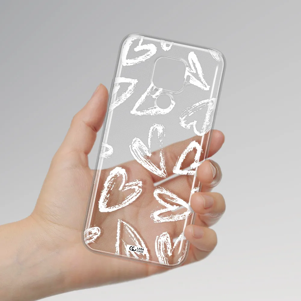 Chalk Hearts Huawei Mate 30 Lite Clear TPU Case