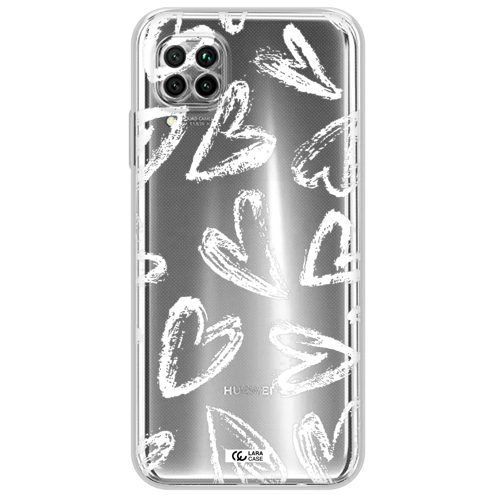 Chalk Hearts Huawei Nova 7I Clear Tpu Case