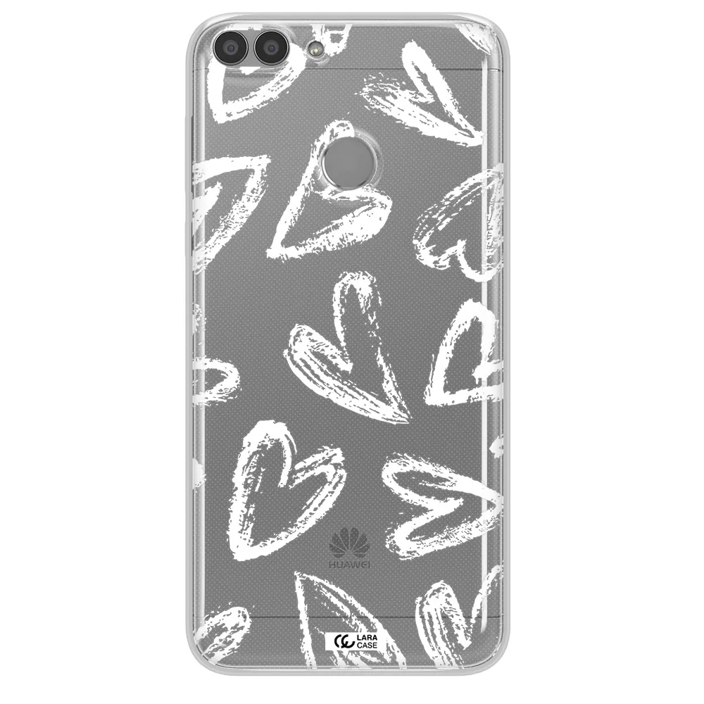 Chalk Hearts Huawei P Smart 2017 Clear TPU Case