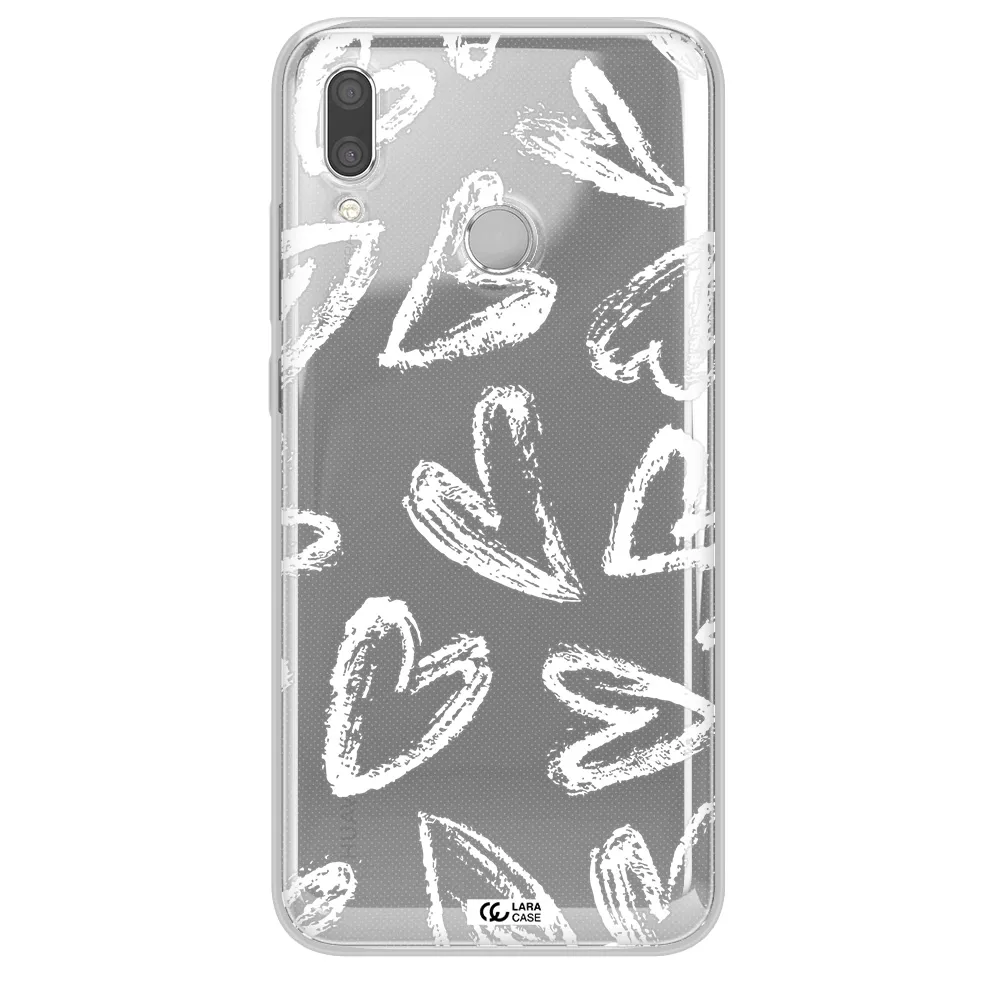 Chalk Hearts Huawei P Smart 2019 Clear TPU Case