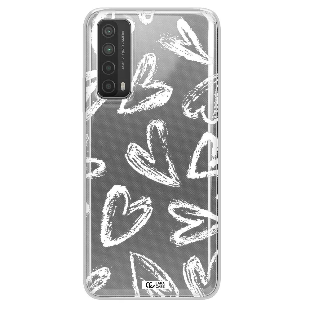 Chalk Hearts Huawei P Smart 2021 Clear TPU Case