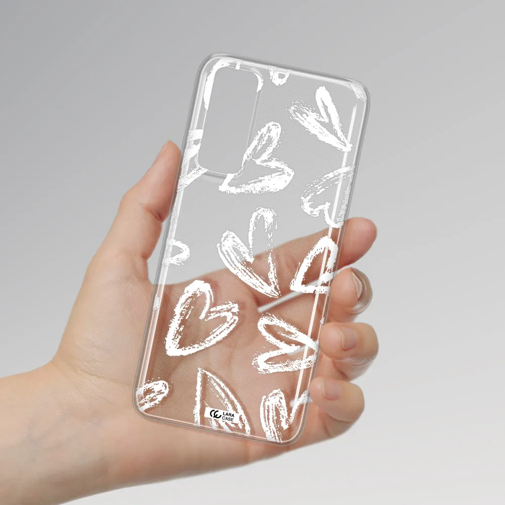 Chalk Hearts Huawei P Smart 2021 Clear TPU Case