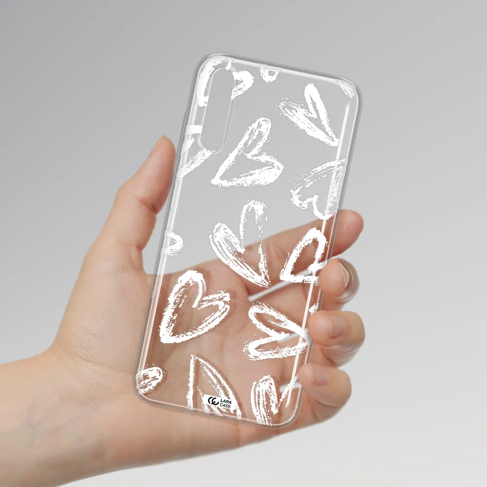 Chalk Hearts Huawei P Smart S Clear TPU Case