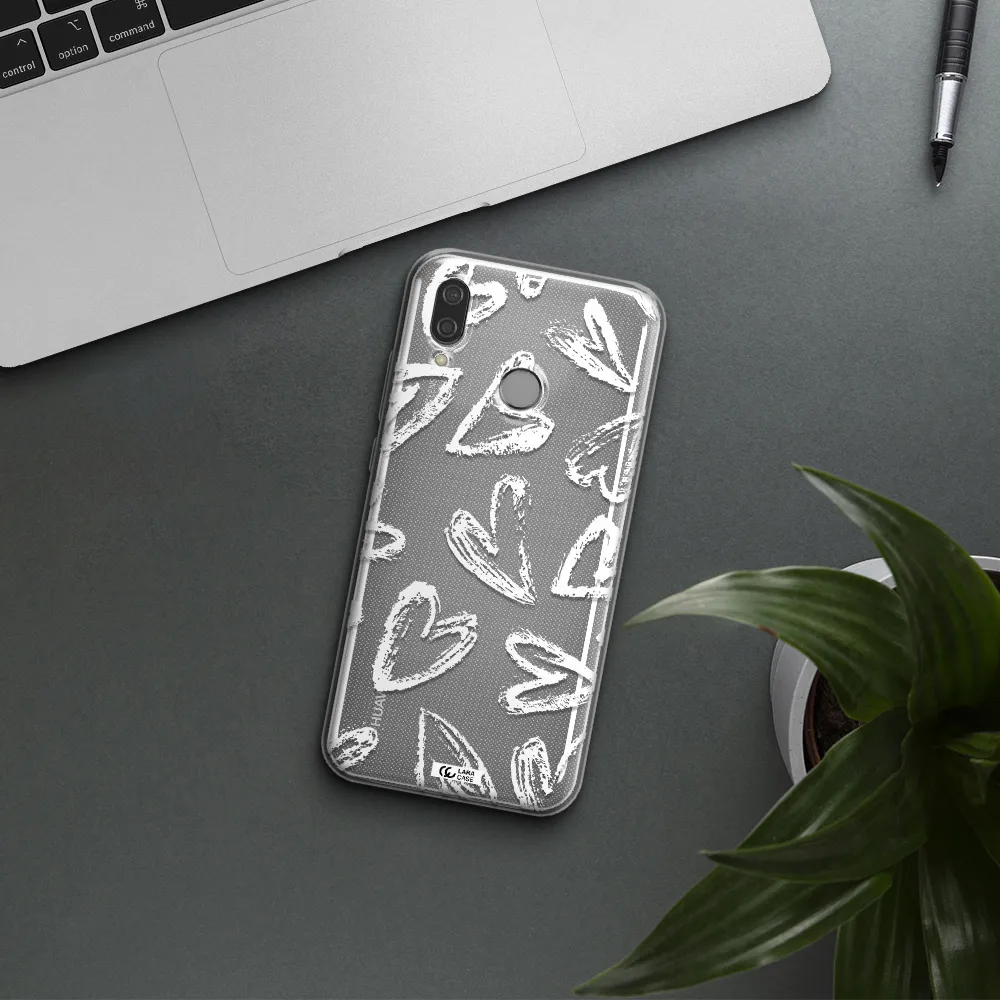 Chalk Hearts Huawei P20 Lite Clear TPU Case