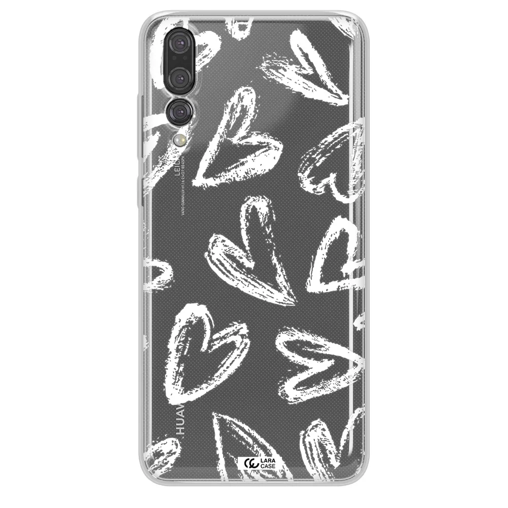 Chalk Hearts Huawei P20 Pro Clear TPU Case