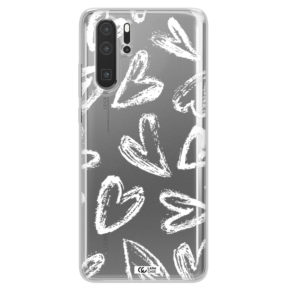 Chalk Hearts Huawei P30 Pro Clear TPU Case