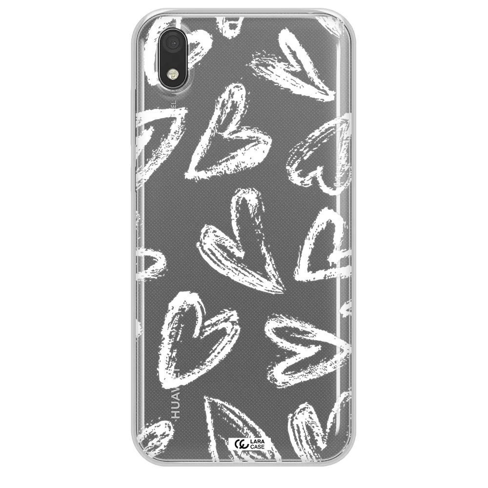 Chalk Hearts Huawei Y5 2019 Clear TPU Case