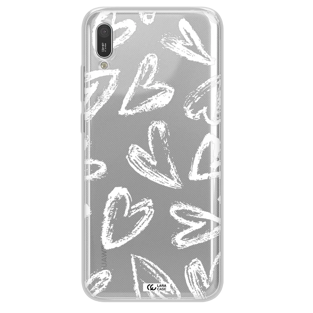 Chalk Hearts Huawei Y6 Pro 2019 Clear TPU Case